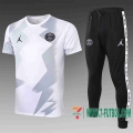 Chandal Futbol T-shirt PSG Jordan blanco gris 2020 2021 TT27