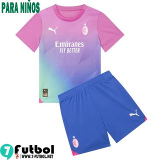 Camiseta Futbol AC milan Tercera Ninos 23 24
