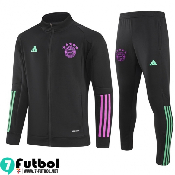 KIT : Chaquetas Bayern Munich negro Hombre 23 24 B19