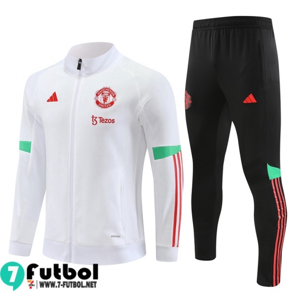 KIT : Chaquetas Manchester United blanco Hombre 23 24 B32