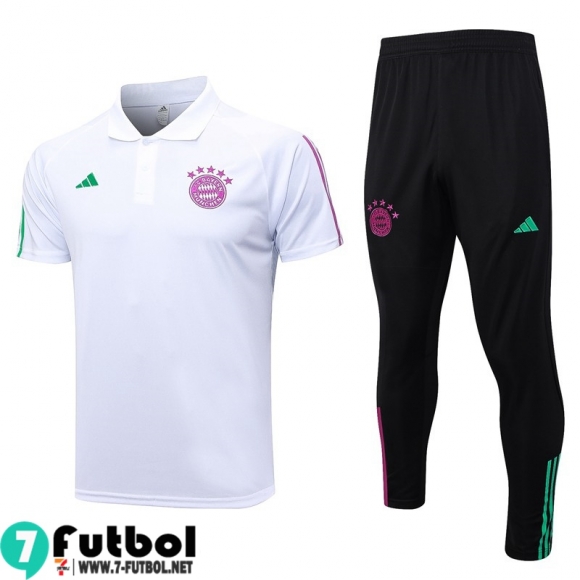 Polo Futbol Bayern Munich blanco Hombre 23 24 E04