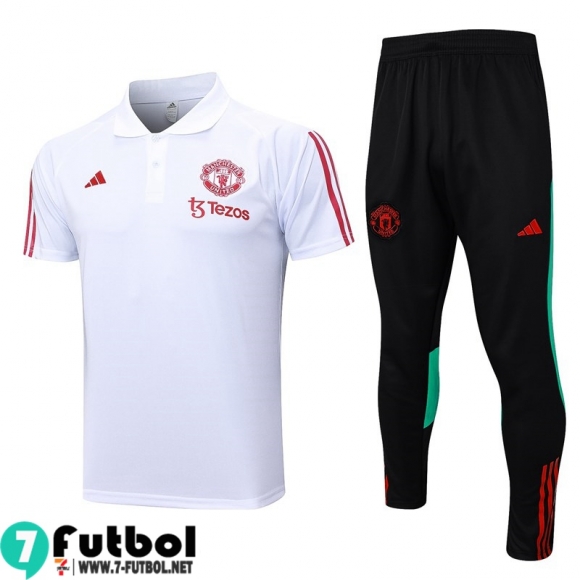 Polo Futbol Manchester United blanco Hombre 23 24 E05