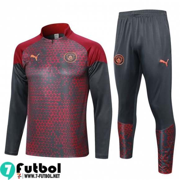 KIT : Chandal Futbol Manchester City Rojo Hombre 23 24 A37