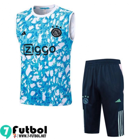 KIT : Chandal Futbo Sin Mangas AFC clara azul Hombre 23 24 A57