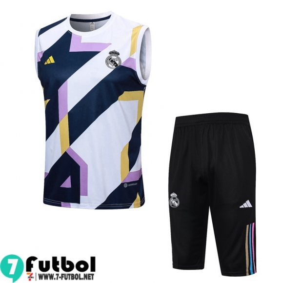 KIT : Chandal Futbo Sin Mangas Real Madrid Banda Hombre 23 24 A60 KIT : Chandal Futbo Sin Mangas Real Madrid Banda Hombre 23 24 A60