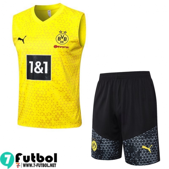KIT : Chandal Futbo Sin Mangas Dortmund AMARILLO Hombre 23 24 A61 KIT : Chandal Futbo Sin Mangas Dortmund AMARILLO Hombre 23 24 A61