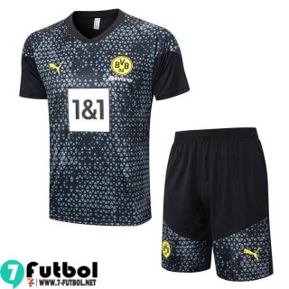 KIT : Chandal Futbol T Shirt Dortmund negro Hombre 23 24 A64