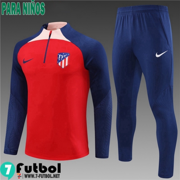 KIT : Chandal Futbol Atletico Madrid Rojo Ninos 23 24 C06