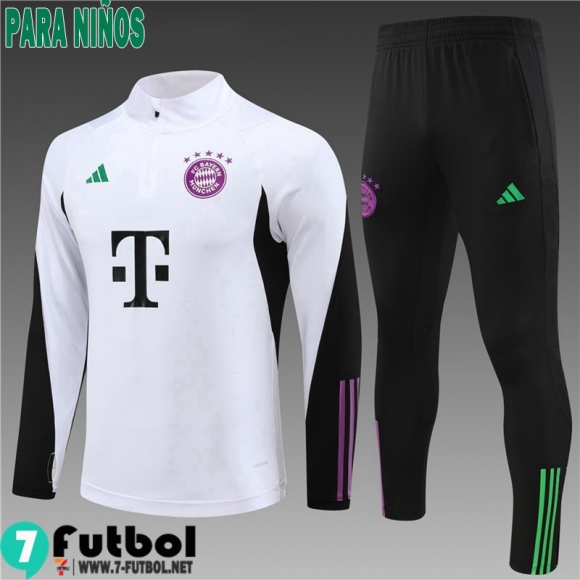 KIT : Chandal Futbol Bayern Munich blanco Ninos 23 24 C07