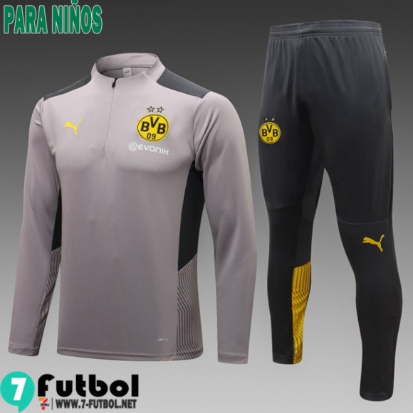 KIT : Chandal Futbol Dortmund gris Ninos 23 24 C15