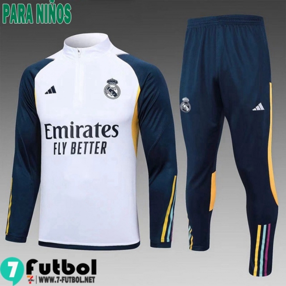 KIT : Chandal Futbol Real Madrid blanco Ninos 23 24 C17 KIT : Chandal Futbol Real Madrid blanco Ninos 23 24 C17