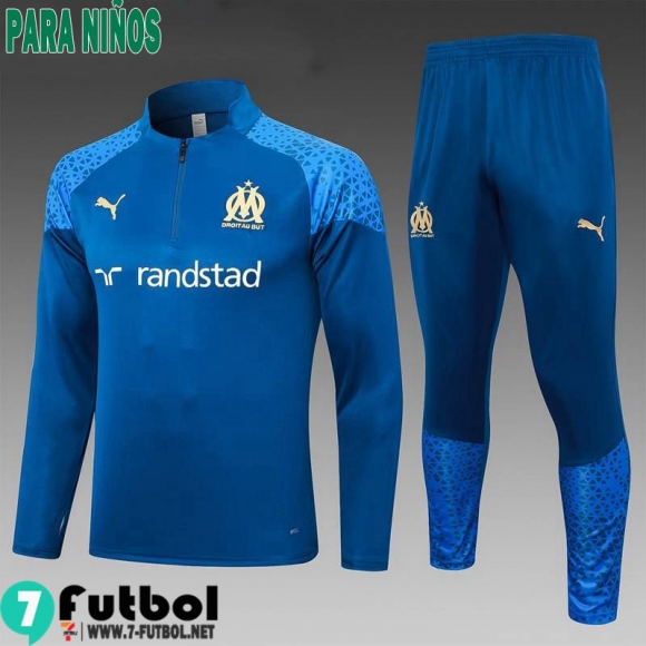 KIT : Chandal Futbol Marsella azul Ninos 23 24 C19