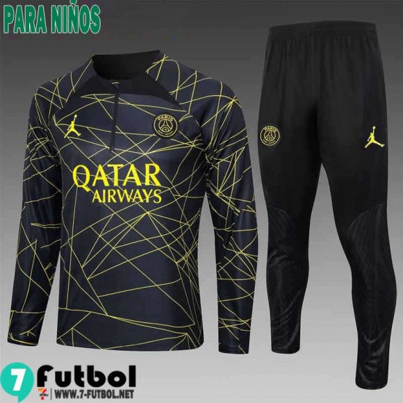 KIT : Chandal Futbol PSG negro Ninos 23 24 C22