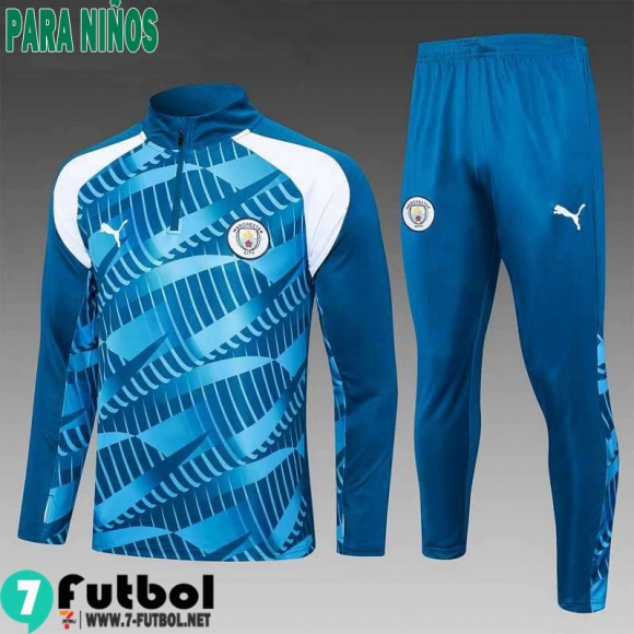 KIT : Chandal Futbol Manchester City azul Ninos 23 24 C24