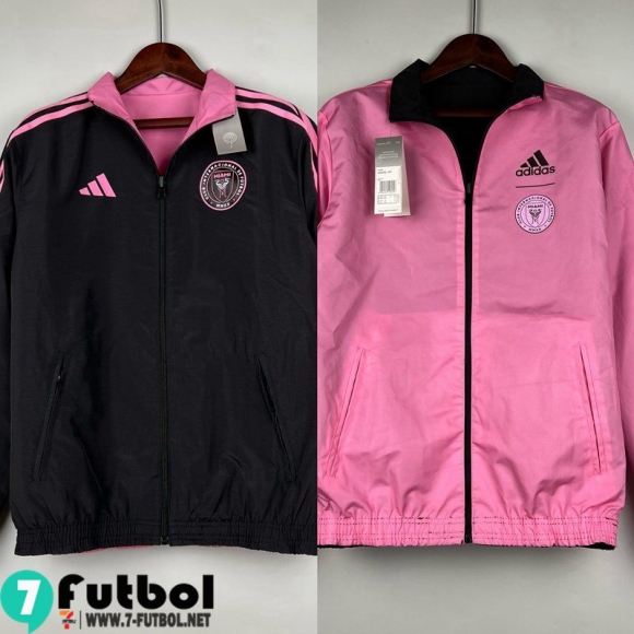 Chaqueta Cazadora Ropa Reversible Inter Miami negro rosa Hombre 23 24 D59