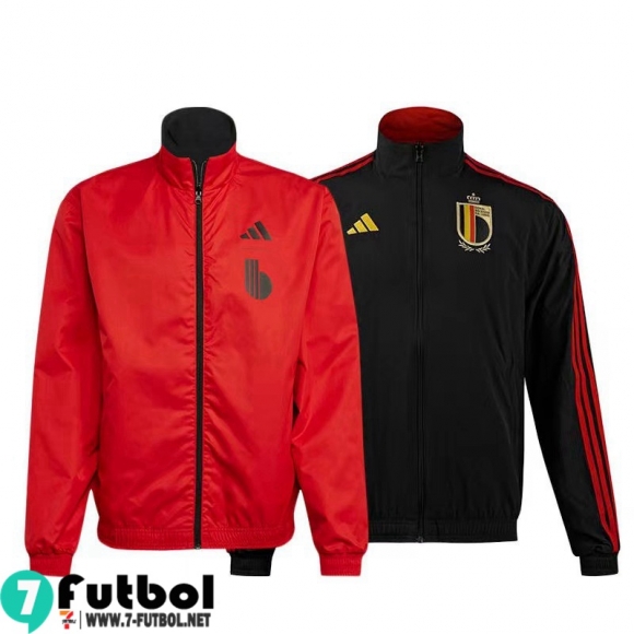 Chaqueta Cazadora Ropa Reversible Belgica negro rojo Hombre 23 24 D68