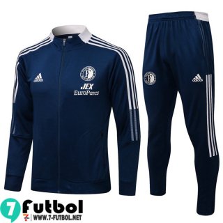 Chaquetas Futbol Feyenoord Rotterdam azul marino Hombre 2021 2022 JK146