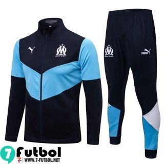 Chaquetas Futbol Olympique De Marsella Azul oscuro-azul Hombre 2021 2022 JK149