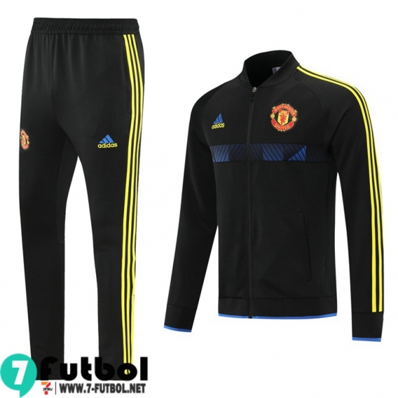 Chaquetas Futbol Manchester United negro Hombre 2021 2022 JK162