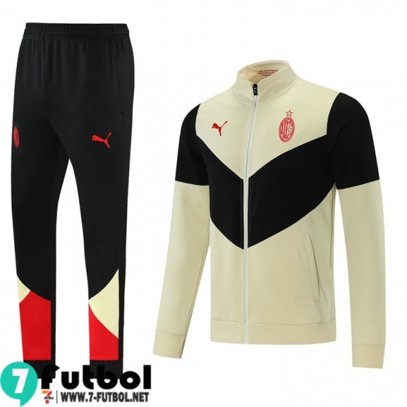 Chaquetas Futbol AC Milan Amarillo claro-negro Hombre 2021 2022 JK168