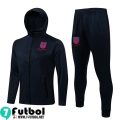 Chaquetas Futbol - Sudadera Con Capucha Angleterre negro Hombre 2021 2022 JK176