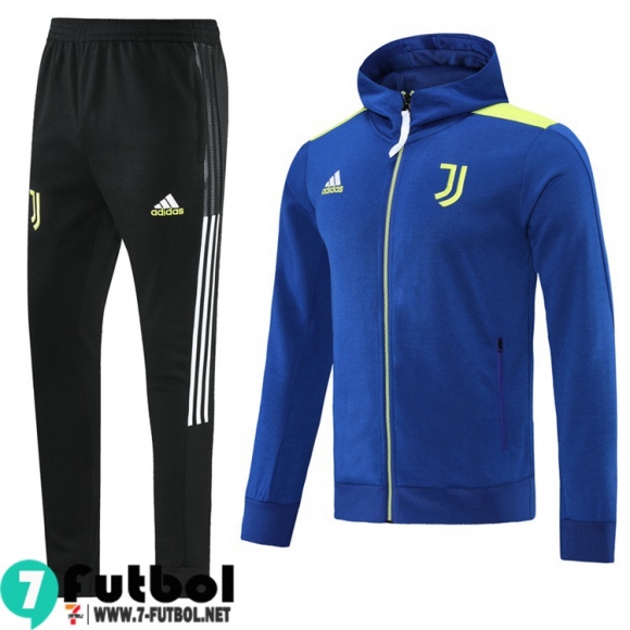 Chaquetas Futbol - Sudadera Con Capucha Juventus azul marino Hombre 2021 2022 JK177