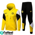 Chaquetas Futbol - Sudadera Con Capucha Dortmund amarillo Hombre 2021 2022 JK180