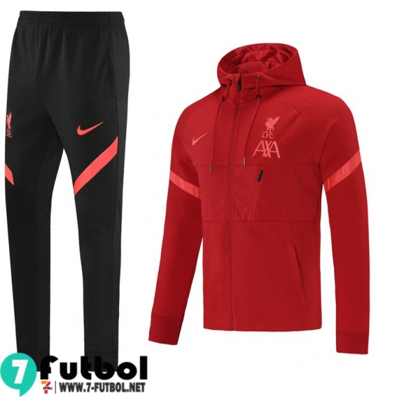 Chaquetas Futbol - Sudadera Con Capucha Liverpool carmesí Hombre 2021 2022 JK195