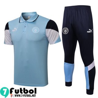 Polo Futbol Manchester City cielo azul Hombre 2021 2022 PL157