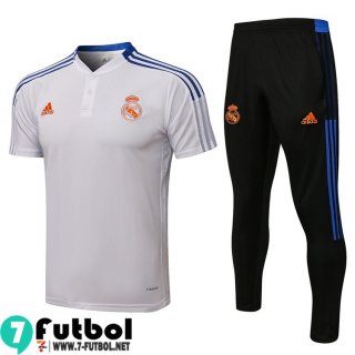 Polo Futbol Real Madrid blanca Hombre 2021 2022 PL158