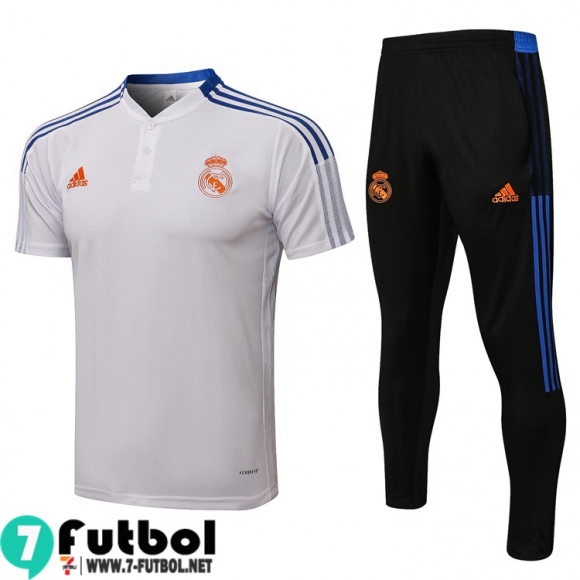 Polo Futbol Real Madrid blanca Hombre 2021 2022 PL158