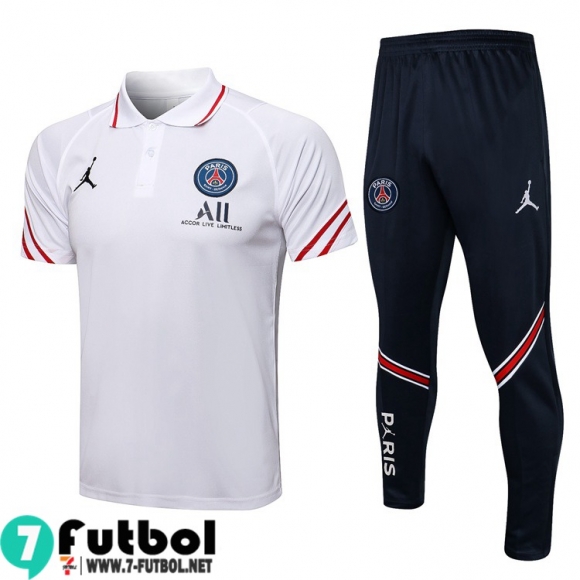 Polo Futbol PSG blanca Hombre 2021 2022 PL172