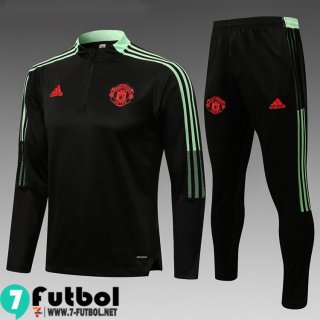 Chandal Futbol Manchester United negro Niños 2021 2022 TK80