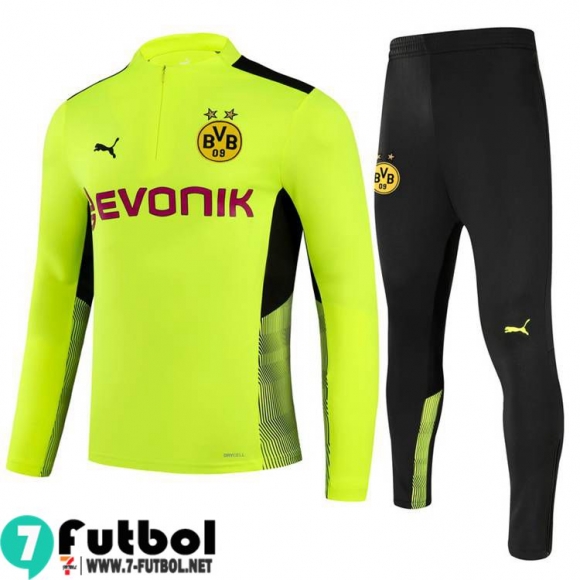 Chandal Futbol Dortmund Verde fluorescente Niños 2021 2022 TK90