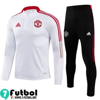 Chandal Futbol Manchester United blanca Niños 2021 2022 TK99