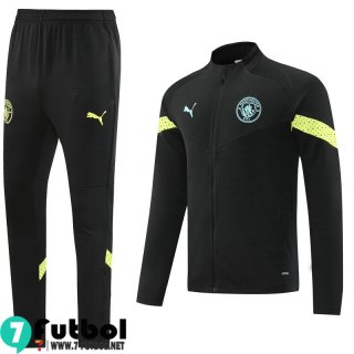 KIT:Chaquetas Manchester City Negro Hombre 2022 2023 JK538