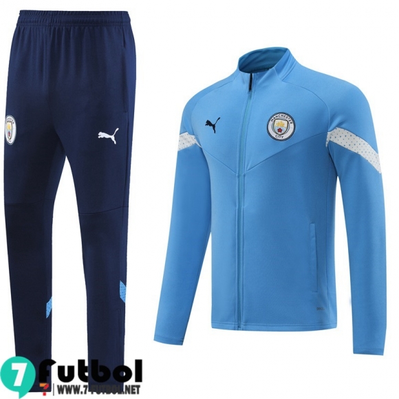 KIT:Chaquetas Manchester City cielo azul Hombre 2022 2023 JK549