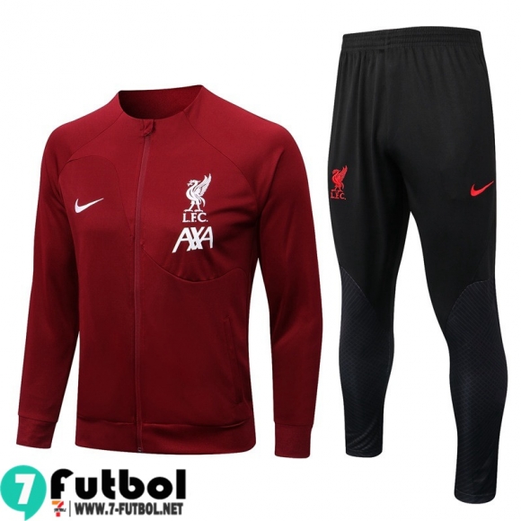 KIT:Chaquetas Liverpool rojo oscuro Hombre 2022 2023 JK558