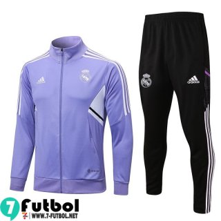 KIT:Chaquetas Real Madrid Púrpura claro Hombre 2022 2023 JK568