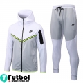 KIT:Chaquetas Futbol - Sudadera Con Capucha Sport Gris Hombre 2022 2023 JK571