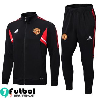 KIT:Chaquetas Manchester United Negro Hombre 2022 2023 JK580