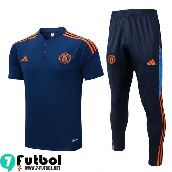 KIT:Polo Futbol Manchester United azul Hombre 2022 2023 PL612