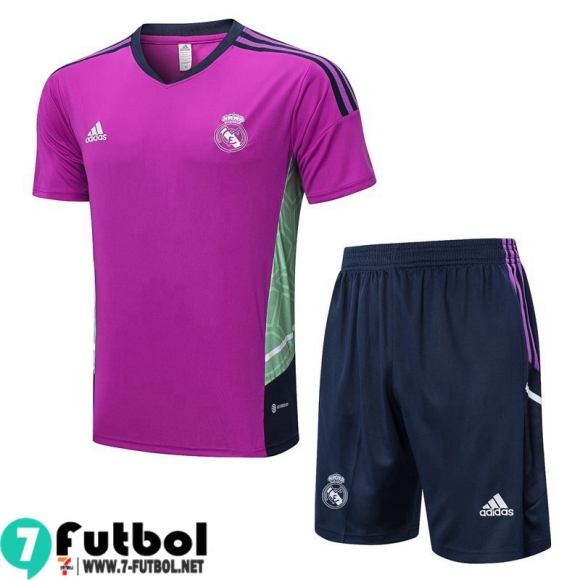 KIT:Chandal Futbol T Shirt Real Madrid Violeta Hombre 2022 2023 TG543