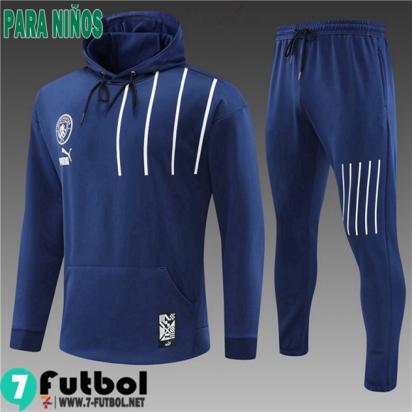 KIT:Sudaderas Deportivas Manchester City azul Ninos 2022 2023 TK388