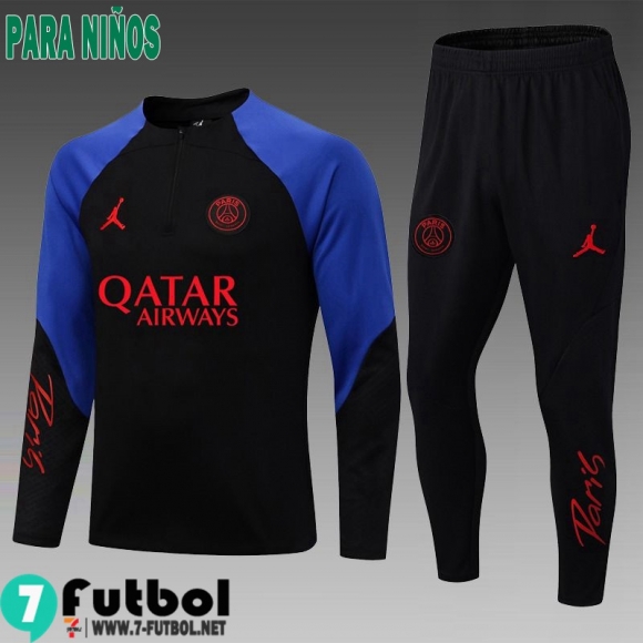 KIT:Chandal Futbo PSG Negro Ninos 2022 2023 TK394