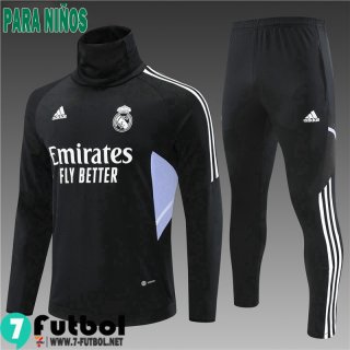 KIT:Chandal Futbo Real Madrid Negro Ninos 2022 2023 TK407