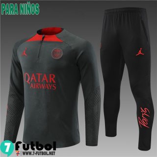 KIT:Chandal Futbo PSG gris oscuro Ninos 2022 2023 TK411