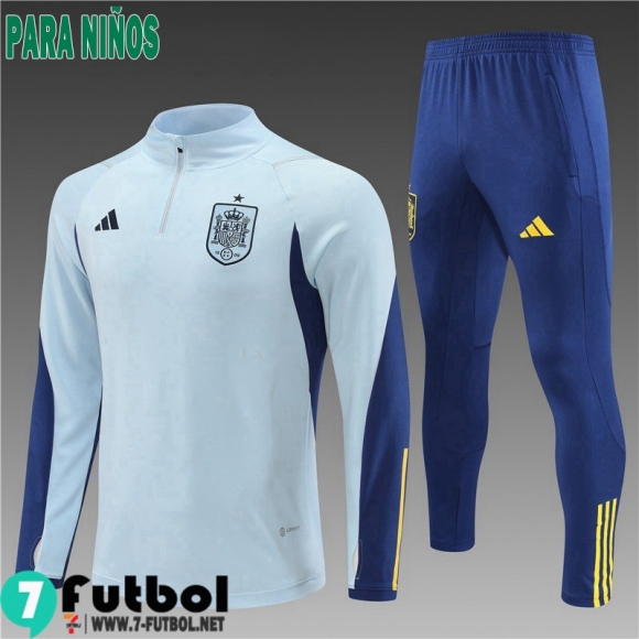 KIT:Chandal Futbo Espana azul claro Ninos 2022 2023 TK421