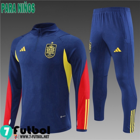 KIT:Chandal Futbo Espana azul Ninos 2022 2023 TK422