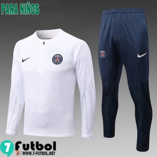 KIT:Chandal Futbo PSG Blanco Ninos 2022 2023 TK440